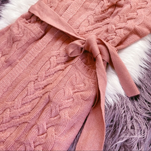 Rachel Parcell Cozy Cable Belted Long Cardigan - Picture 6 of 8